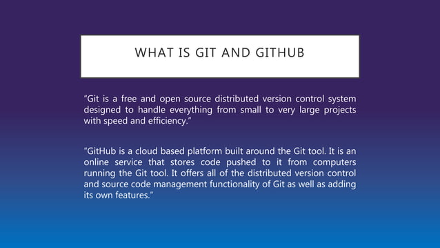Introduction to Git and Github | PPT