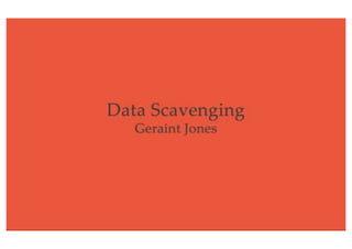 UX by the numbers: Scavenging data - Using public data to learn about your users