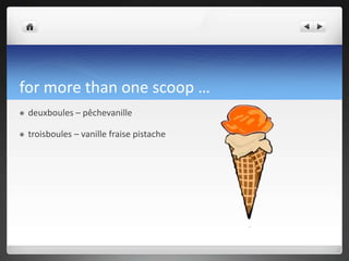 une glace à la fraise F