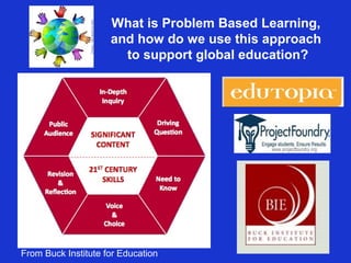 What is Problem Based Learning,
                     and how do we use this approach
                       to support global education?




From Buck Institute for Education
 