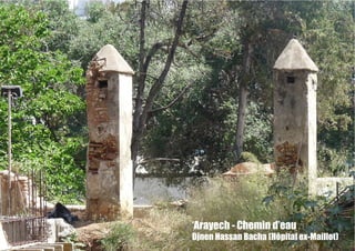 ‘Arayech - Chemin d’eau
Djnen Hassan Bacha (Hôpital ex-Maillot)
 
