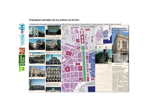  
 
L’élaboraGon de guides et de prospectus aﬁn de faire connaitre l’associaGon et faire valoriser le patrimoine culturel 
4‐Quelques exemples de nos ac+ons sur terrain: 
  
 