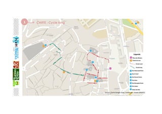 1  CARTE : Cycle long
Source :[Carte Google maps, traitée par : Imane ZAGHEZ] 
 