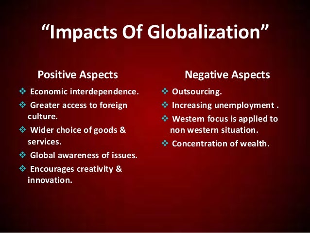 positive aspects of globalization