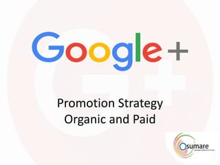 Promotion Strategy
Organic and Paid
 