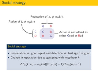 Cooperation, Reputation & Gossiping | PPT
