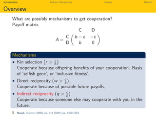Cooperation, Reputation & Gossiping | PPT