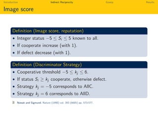 Cooperation, Reputation & Gossiping | PPT