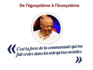 De	l’égosystème à	l’écosystème
 