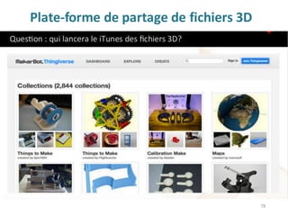 Plate-forme	de	partage	de	fichiers	3D
78
 