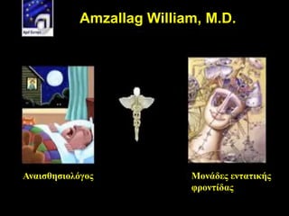 Amzallag William, M.D. Αναισθησιολόγος Μονάδες εντατικής φροντίδας 