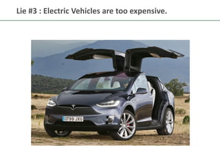 11
Lie #3 : Electric Vehicles are too expensive.
 