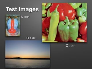 Test Images
A
B
C
768K
2.4M
3.2M
 