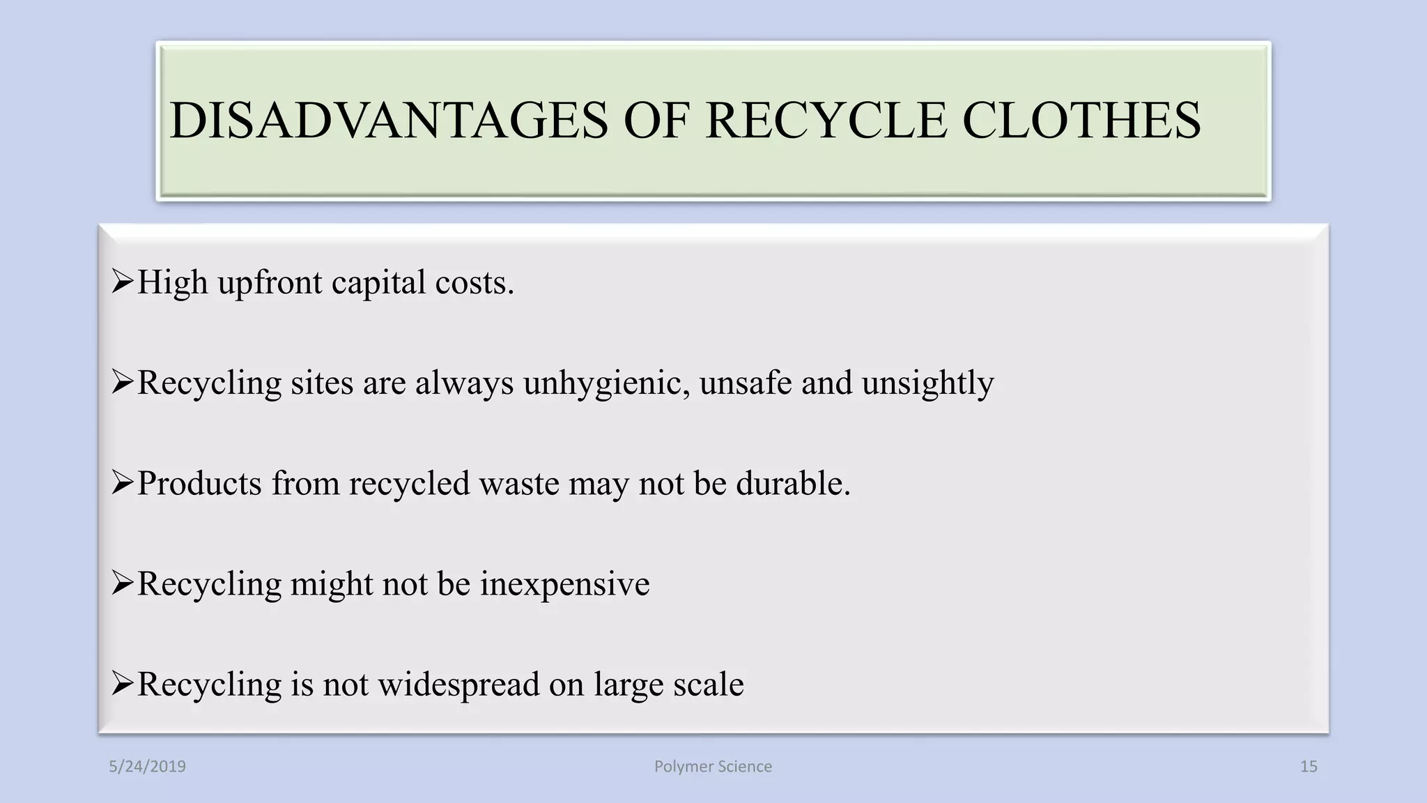 RECYCLING OF TEXTILE WASTE | PPTX