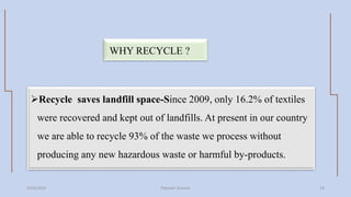RECYCLING OF TEXTILE WASTE | PPTX