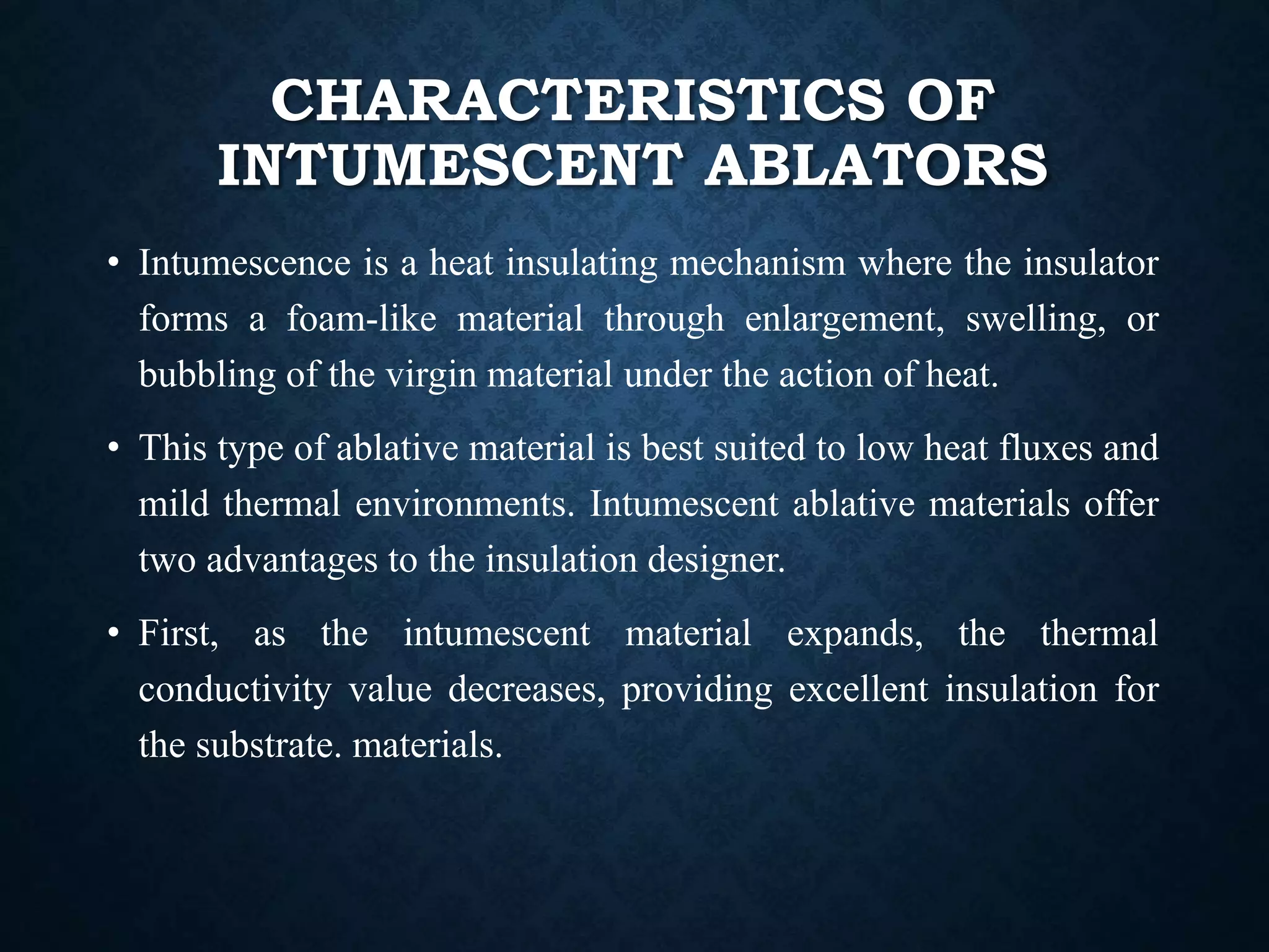 Ablative and Thermal Materials | PPTX