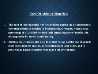 Ablative and Thermal Materials | PPTX