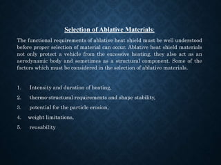 Ablative and Thermal Materials | PPTX