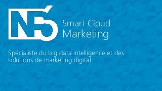 Marketing
Smart Cloud
Spécialiste du big data intelligence et des
solutions de marketing digital
 