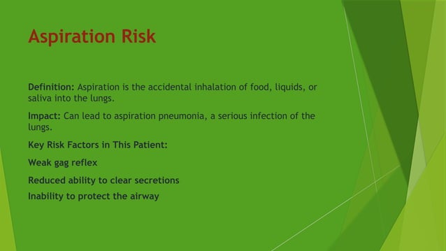 presentation group five medical surgery dysphagia and Aspiration Risk ...