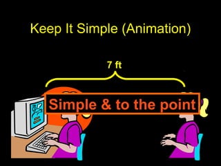 Keep It Simple (Animation)
7 ft
Simple & to the point
 