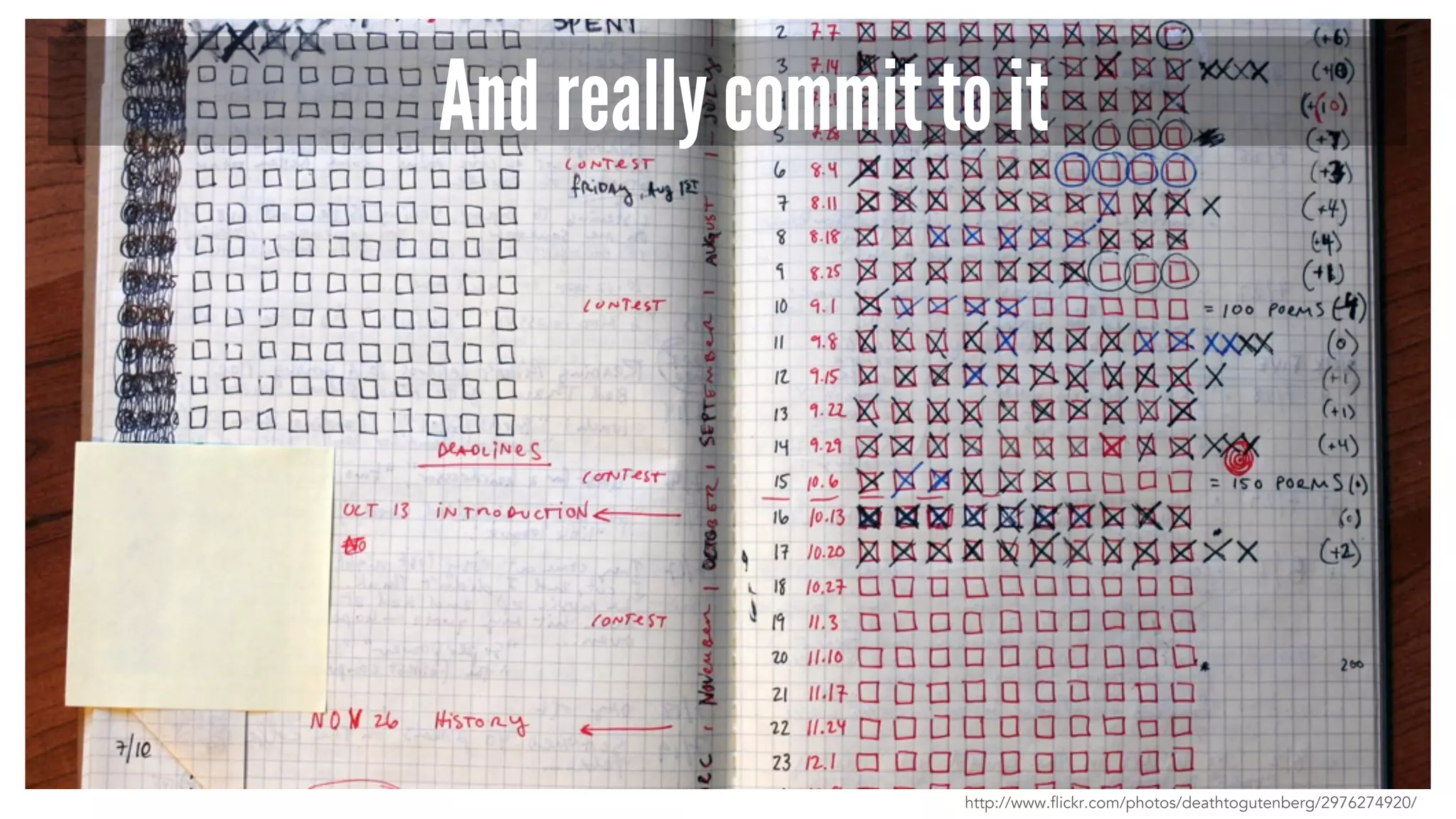 And really commit to it
http://www.flickr.com/photos/deathtogutenberg/2976274920/
 