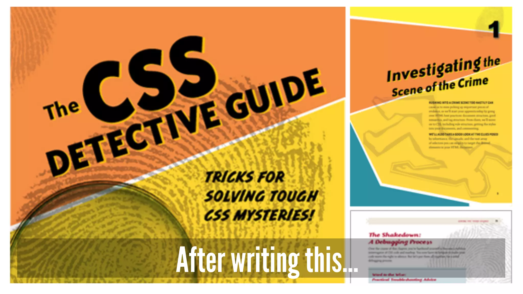 After writing this…
 