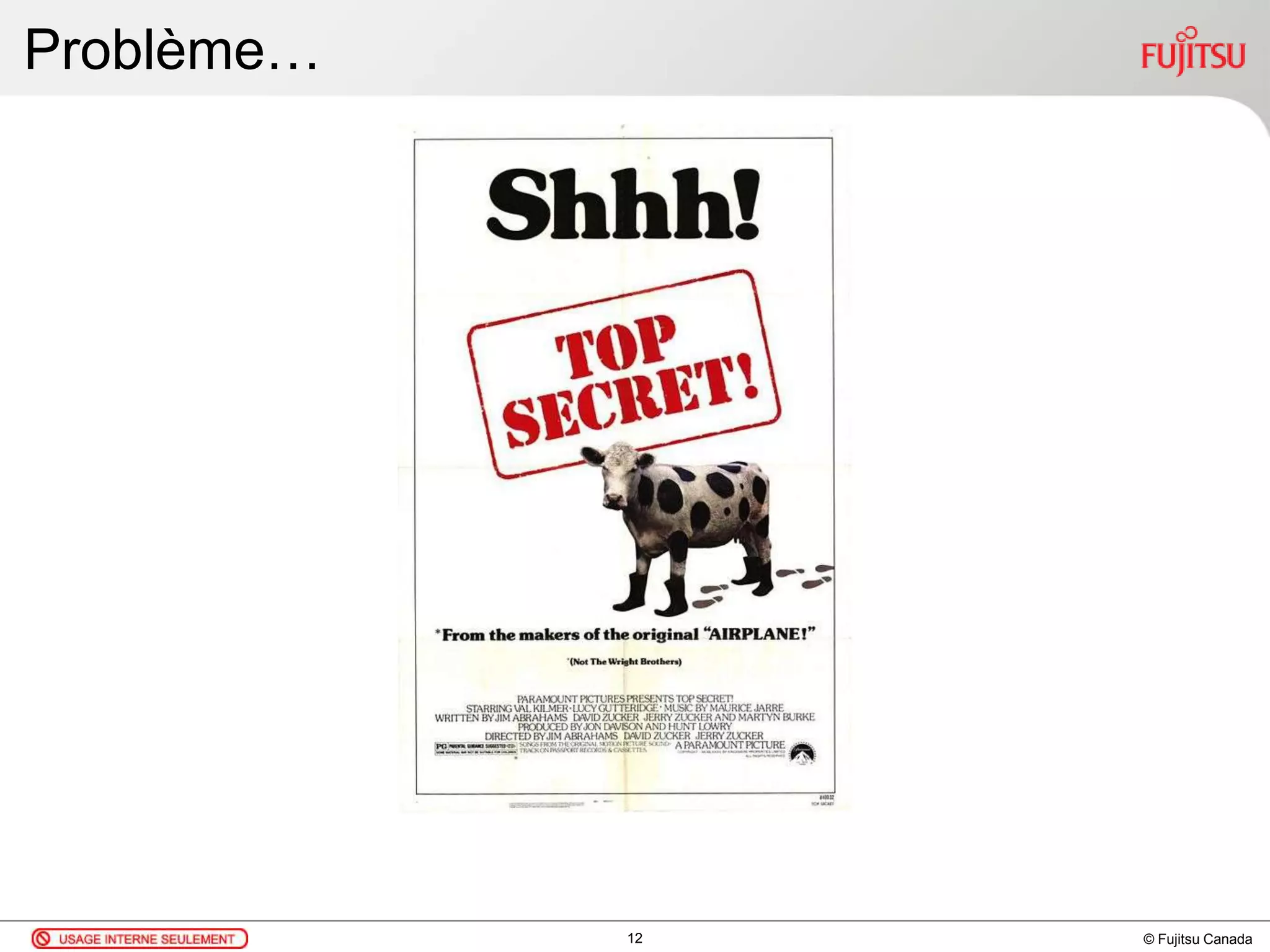 © Fujitsu Canada
Problème…
12
 