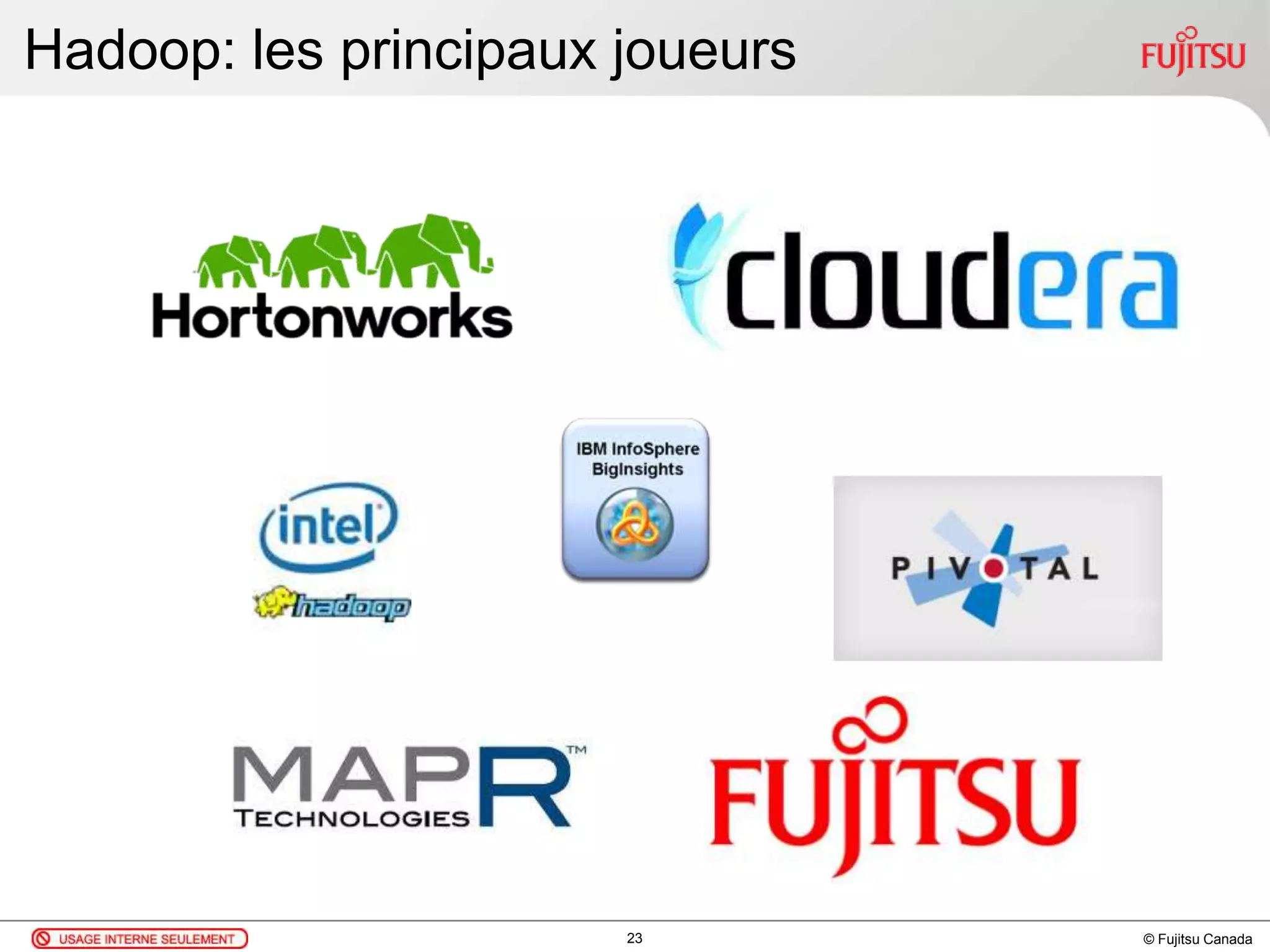 © Fujitsu Canada
Hadoop: les principaux joueurs
23
 