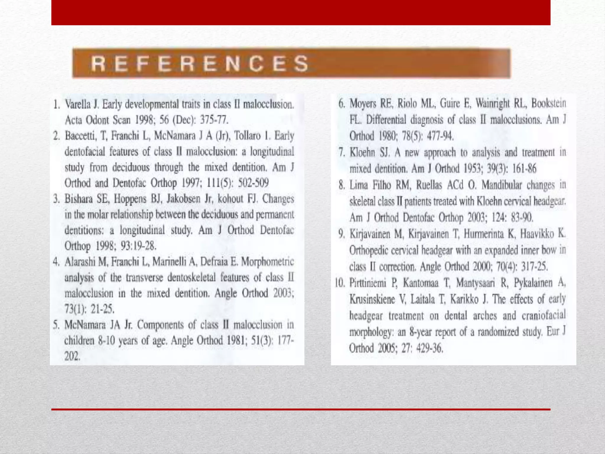 Class II division 1 malocclusion 