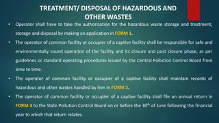 Hazardous Waste Management & Its Legal Requirement in India | PDF
