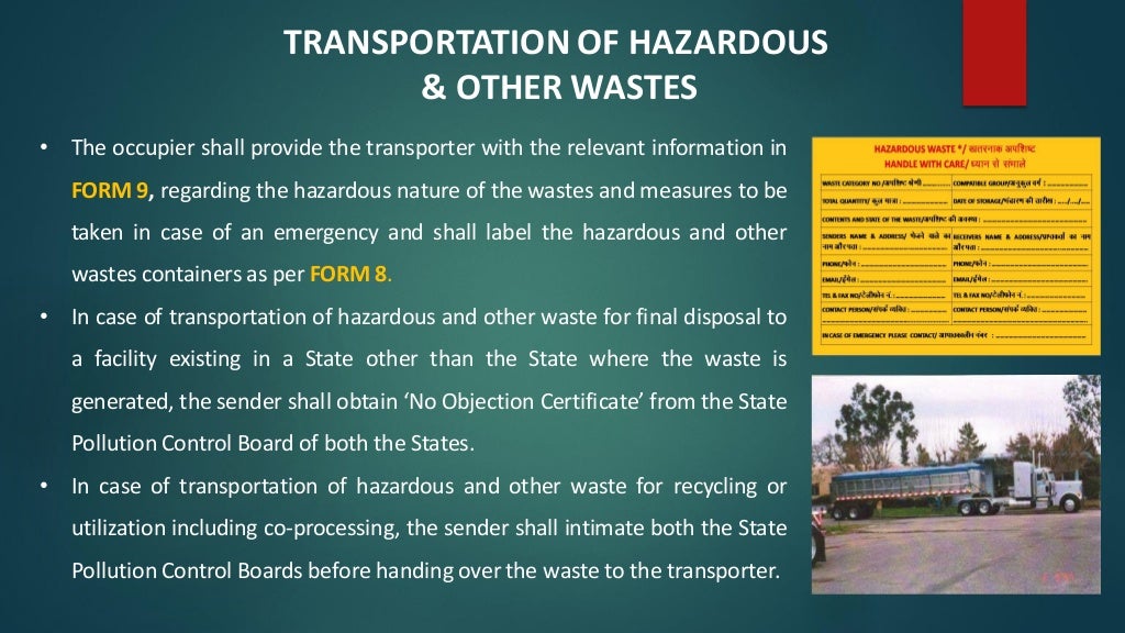 Hazardous Waste Management & Its Legal Requirement in India
