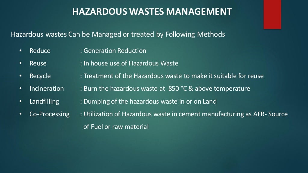 Hazardous Waste Management & Its Legal Requirement in India