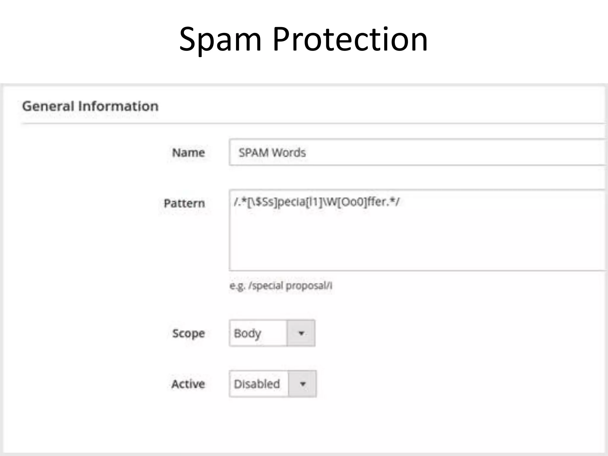 Spam Protection