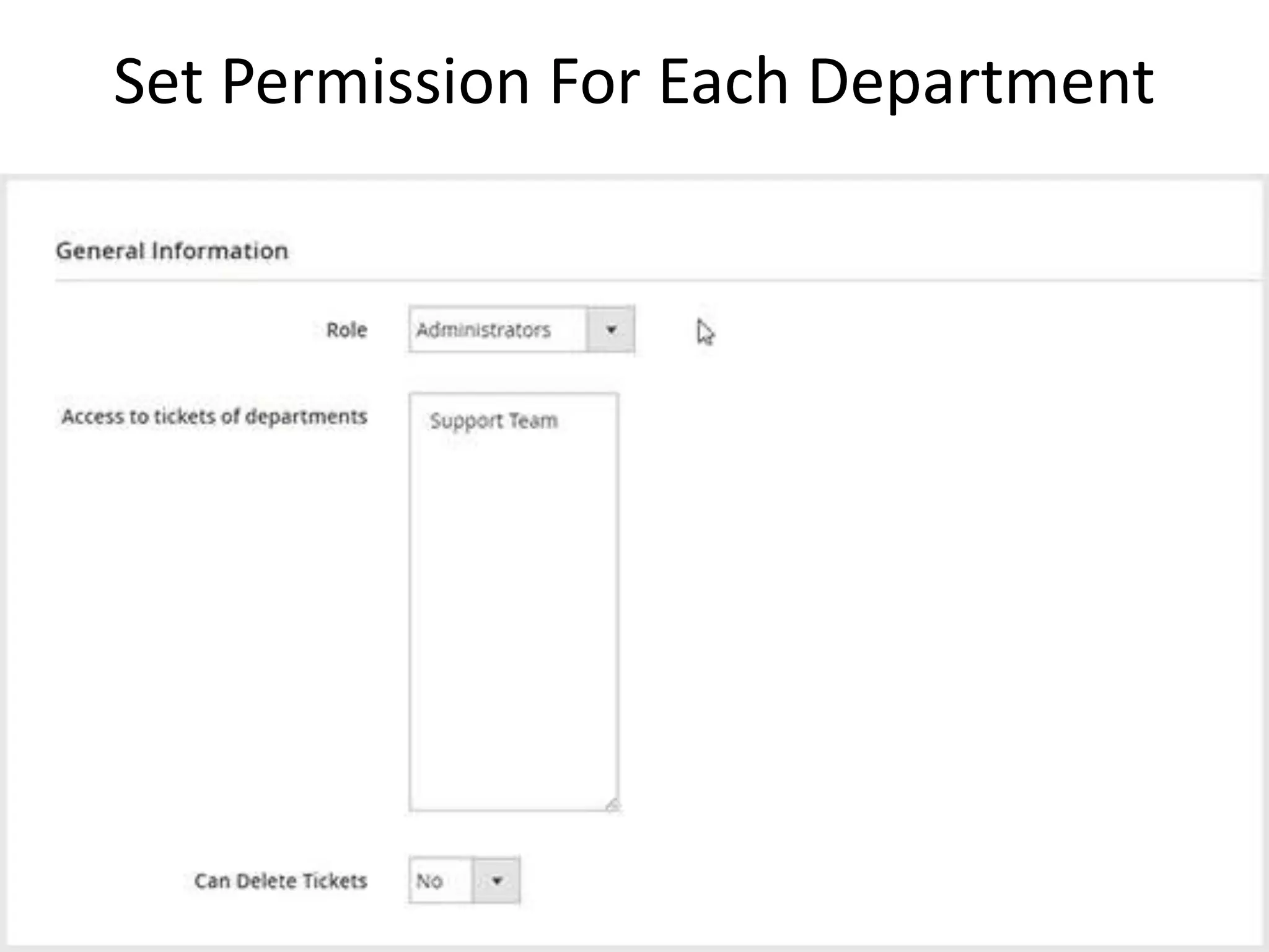 Set Permission For Each Department