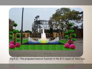 Fig.5.12.: The proposed musical fountain in the B-2 region of Alex Zoo.
 
