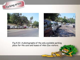 Fig.4.111: A photographs of the only available parking
place for the cars and buses of Alex Zoo visitors.
 