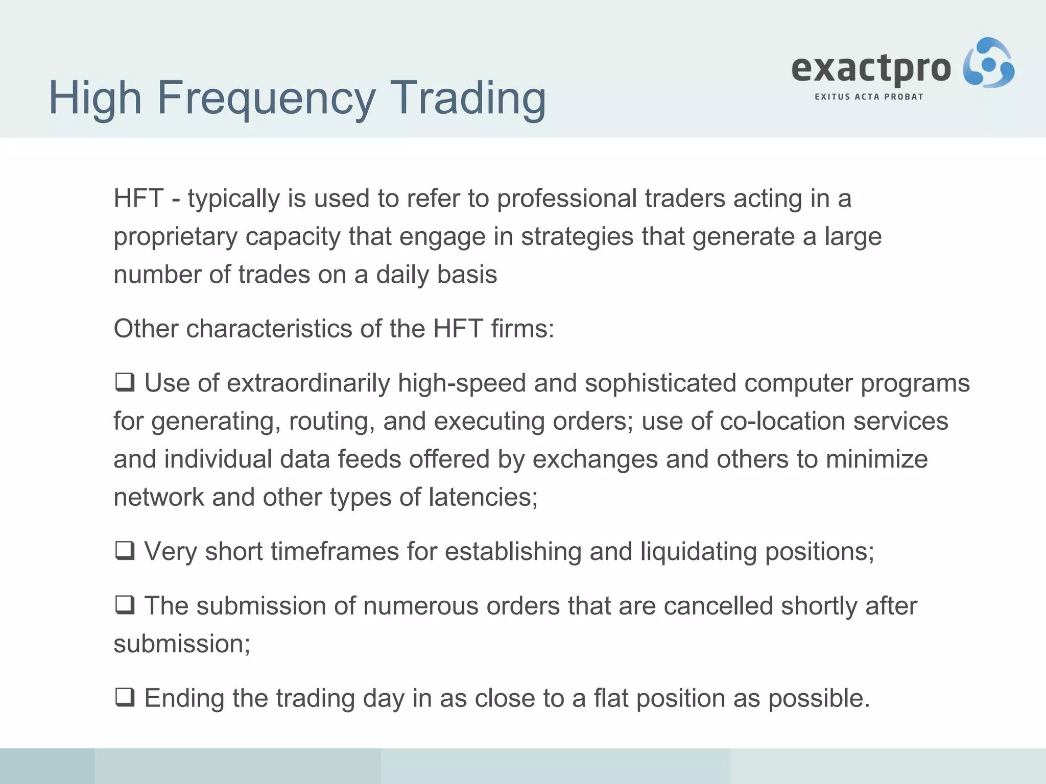 Theory of High Frequency Trading Systems Testing | PPT