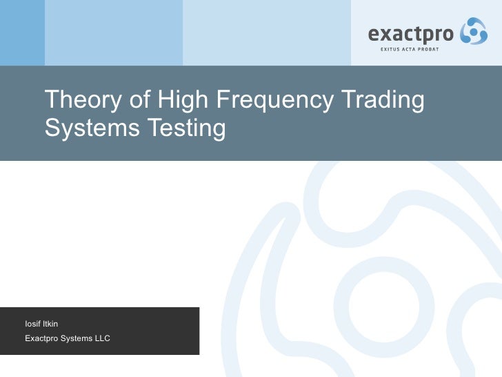 High frequency trading systems
