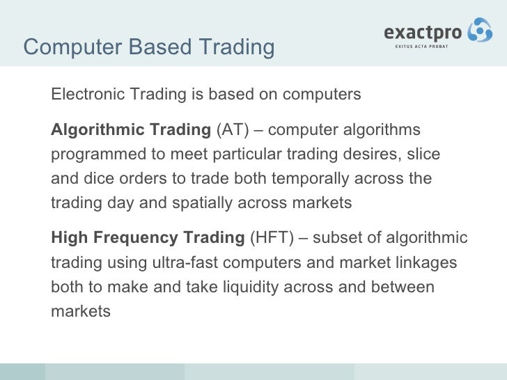 High frequency trading systems