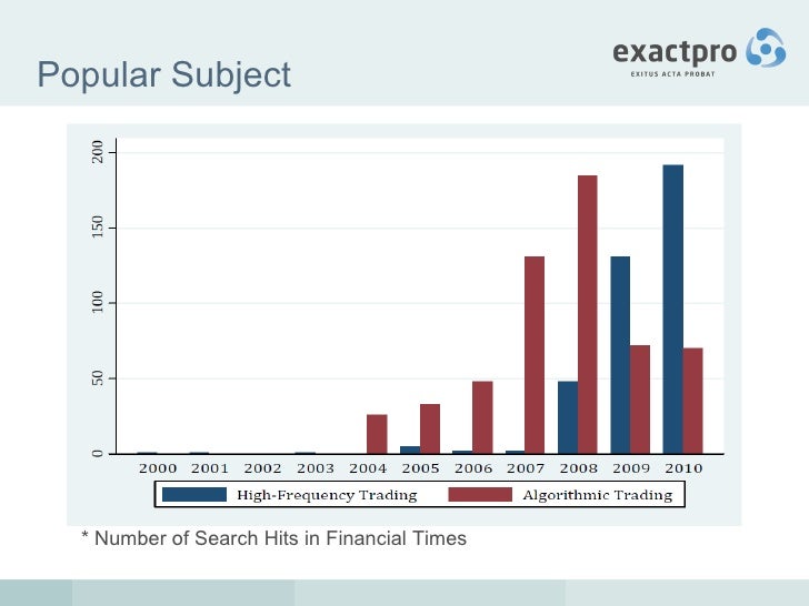 High frequency trading systems