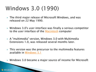 Presentation Introduction to Windows | PPTX | Operating Systems ...