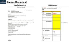 Sample Document
Application Letter NIK Structure
 