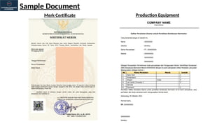 Sample Document
Merk Certificate Production Equipment
 
