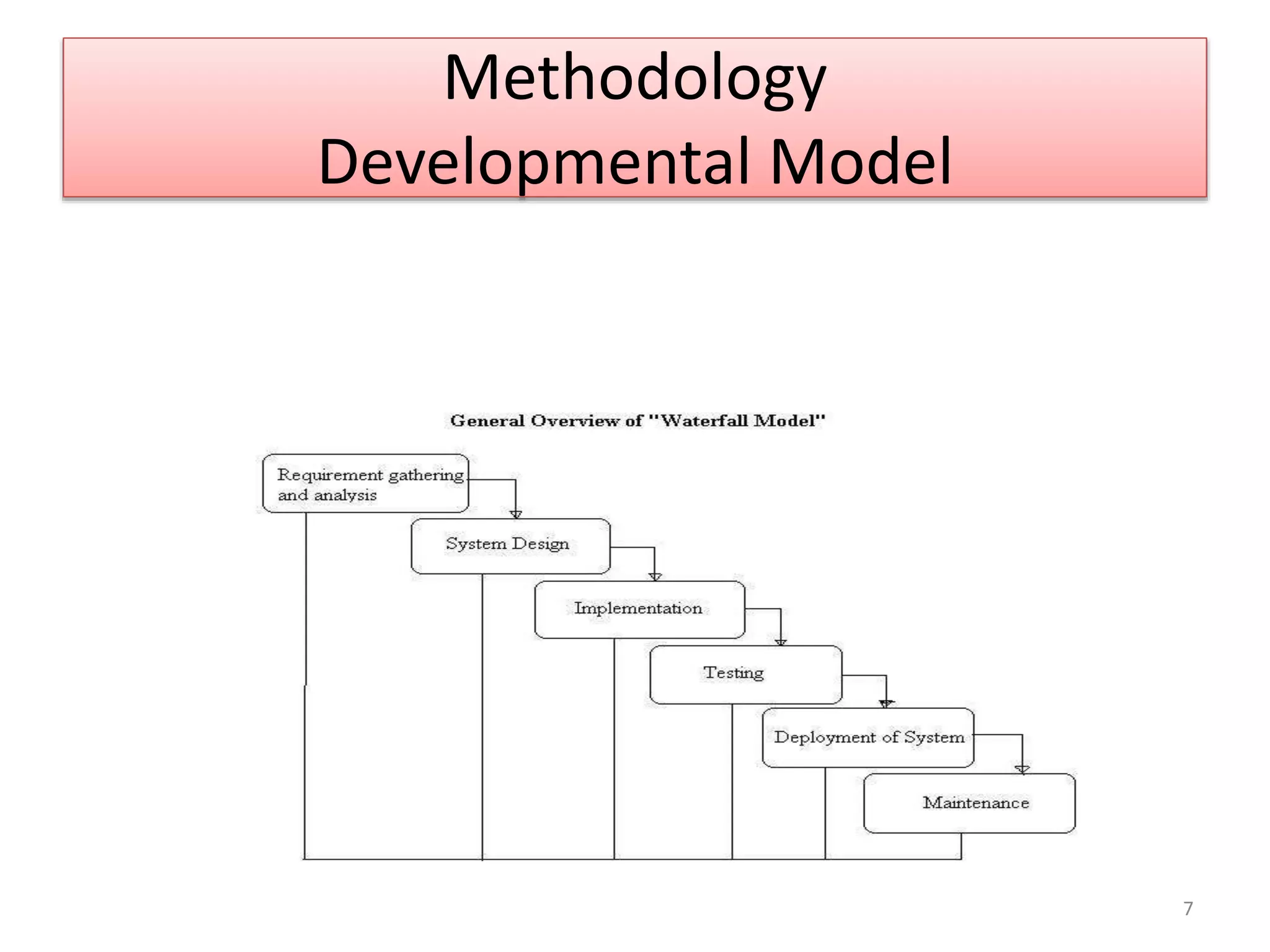 Methodology
Developmental Model
7
 