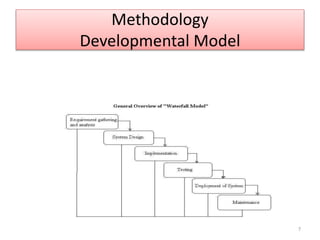 Methodology
Developmental Model
7
 