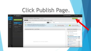Click Publish Page.
 