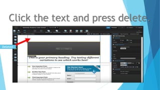 Click the text and press delete.
Deleted
 