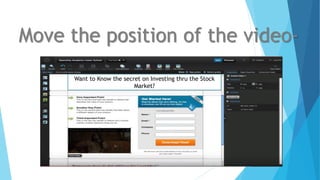 Move the position of the video-
Want to Know the secret on Investing thru the Stock
Market?
 