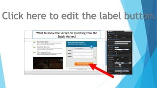 Click here to edit the label button.
Want to Know the secret on Investing thru the
Stock Market?
 